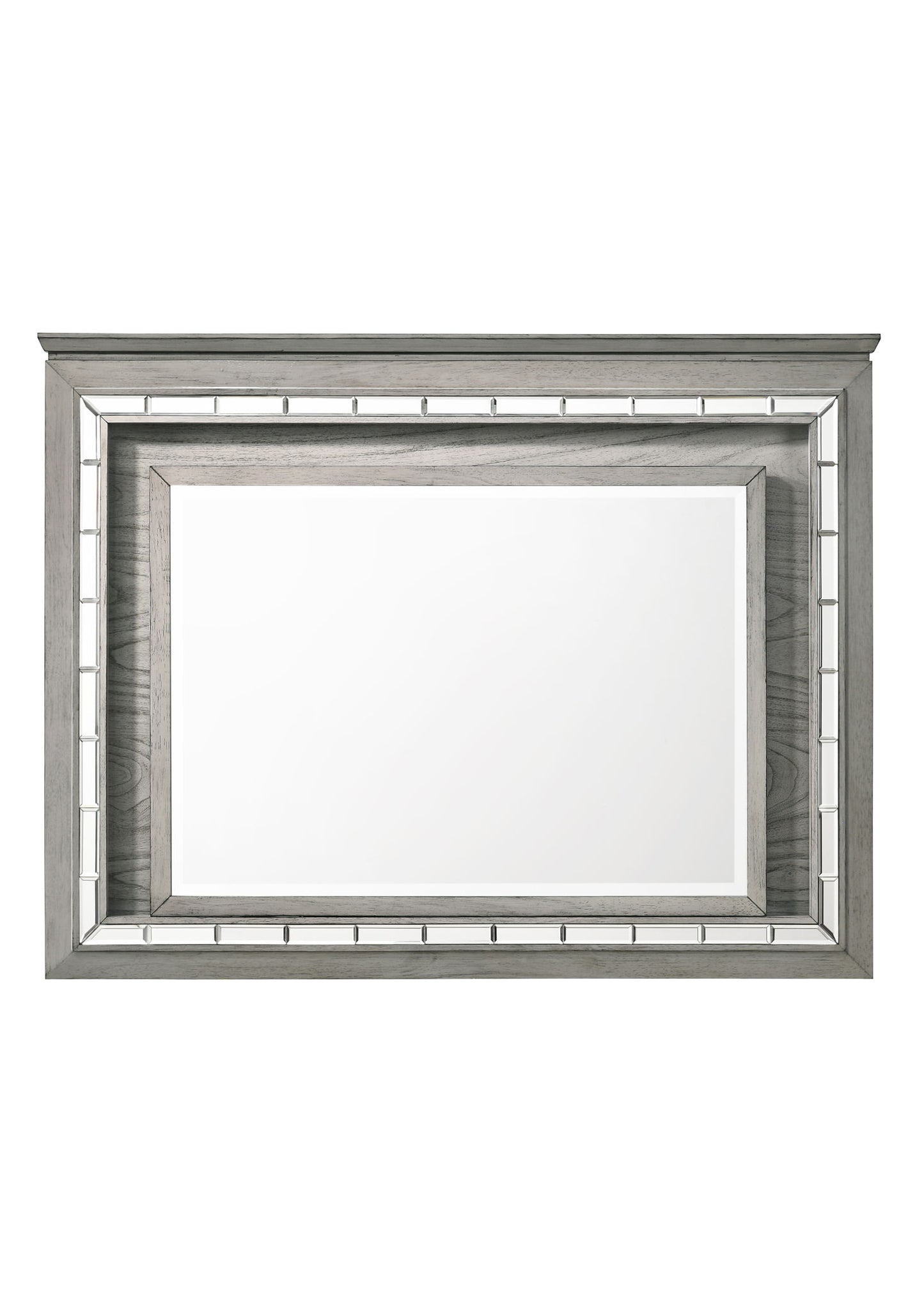 Antares - Mirror With LED - Light Gray Acme
