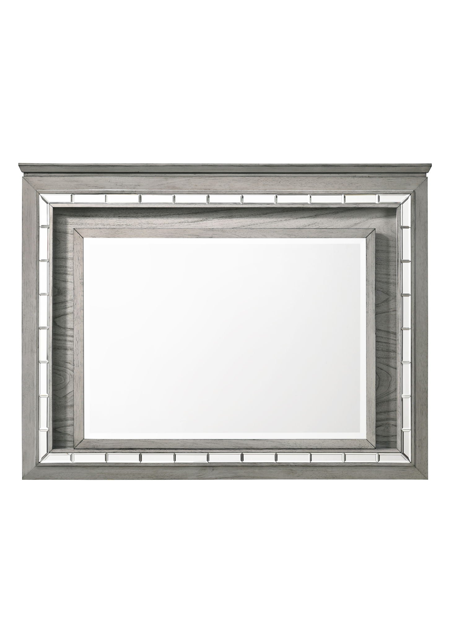 Antares - Mirror With LED - Light Gray Acme