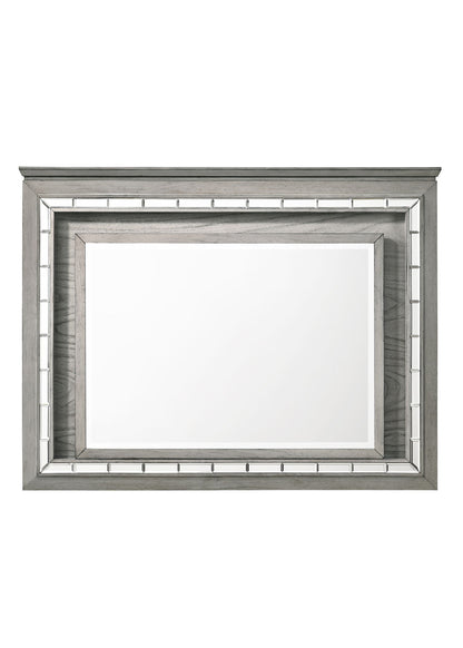 Antares - Mirror With LED - Light Gray Acme