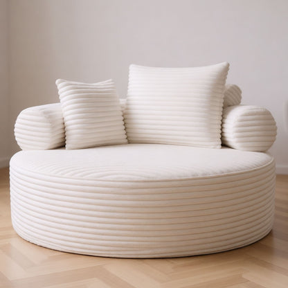 Round Sofa Bed With 3 Pillows For Living Room Home Essentials