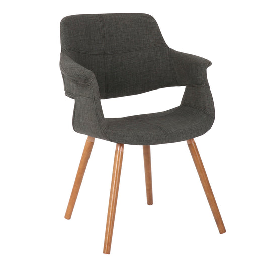 Vintage Flair - Mid-Century Modern Chair (Set of 2) - Walnut / Charcoal Lumi Source