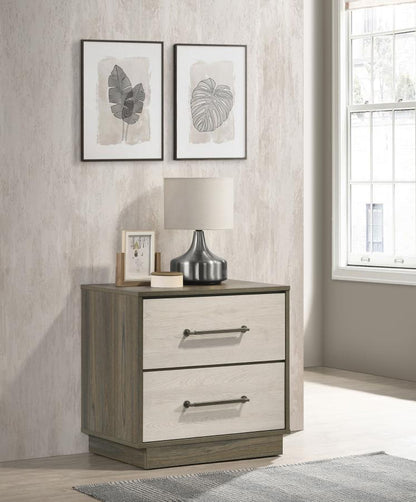 Fenwick - 2-Drawer Nightstand Bedside Table - Gray Oak Coaster Fine Furniture