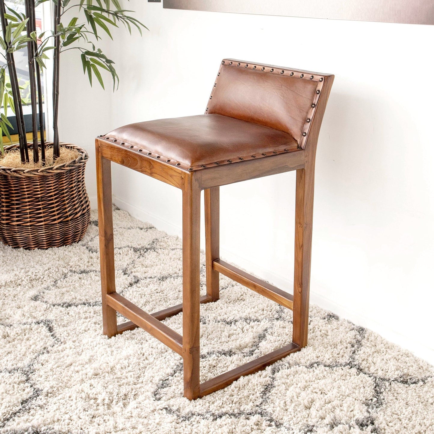 Gavin - Counter Stool - Brown / Rustic Ashcroft Furniture