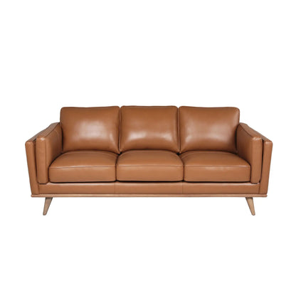 Modern Leather Sofa - Caramel Nicelink