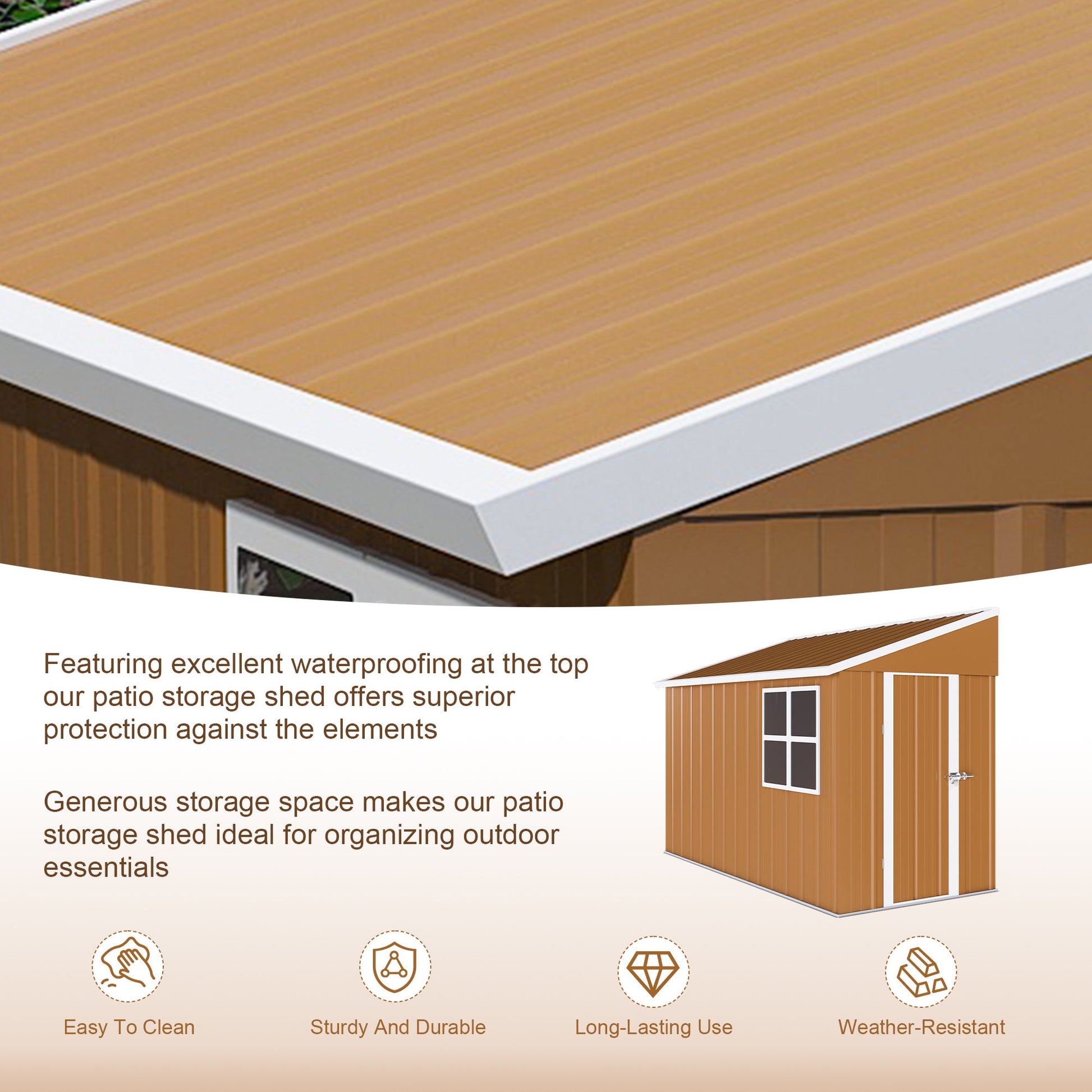 Weatherproof Storage Shed With Double Doors And Ventilation Daily Nest