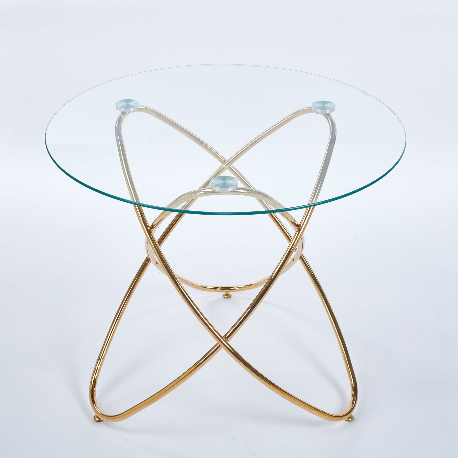 Metal Leg Dining Table With Tempered Glass Top Home Essentials