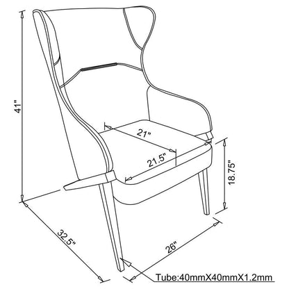 Walker - Upholstered High Wingback Accent Chair CoasterElevations