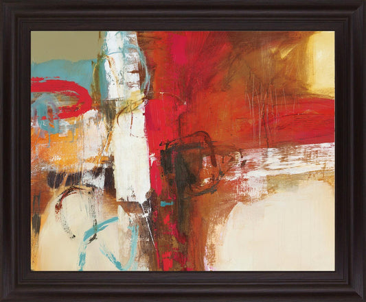 Scarlet Fusion - 28" x 34" Framed Wall Art Classy Art