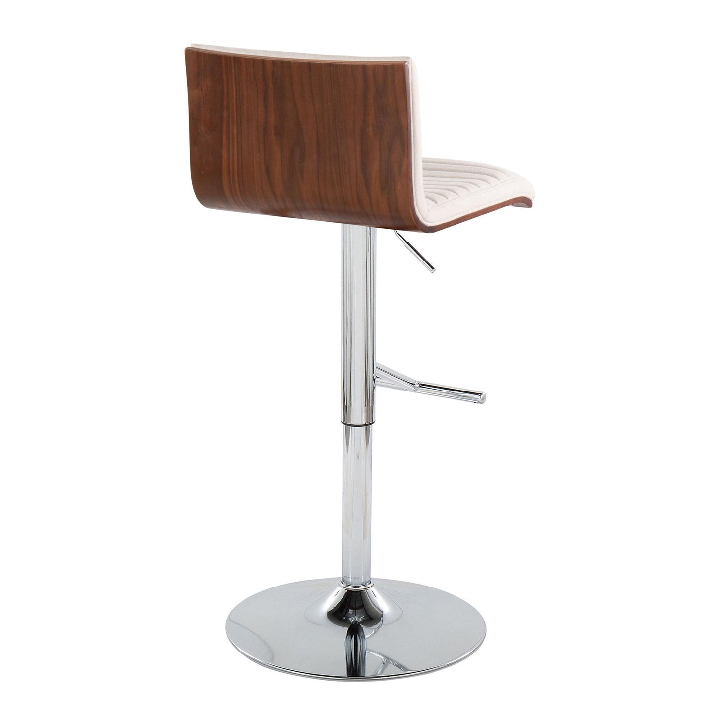 Mason - Contemporary Adjustable Barstool & Swivel With Straight T Footrest (Set of 2) Lumi Source