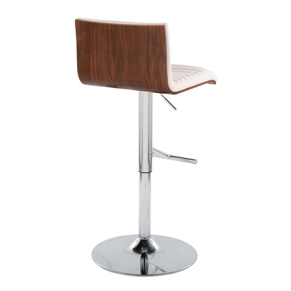 Mason - Contemporary Adjustable Barstool & Swivel With Straight T Footrest (Set of 2) Lumi Source