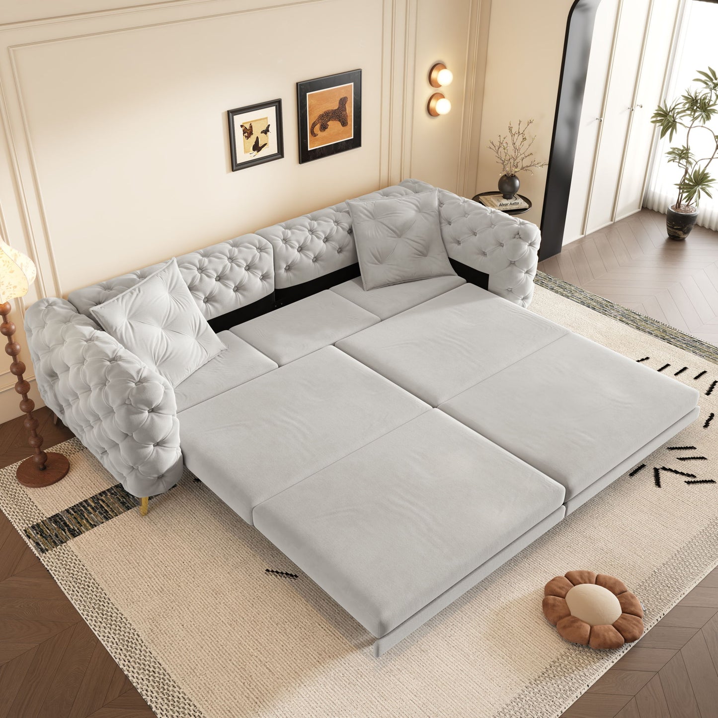 3-In-1 Convertible Sleeper Sofa Home Essentials