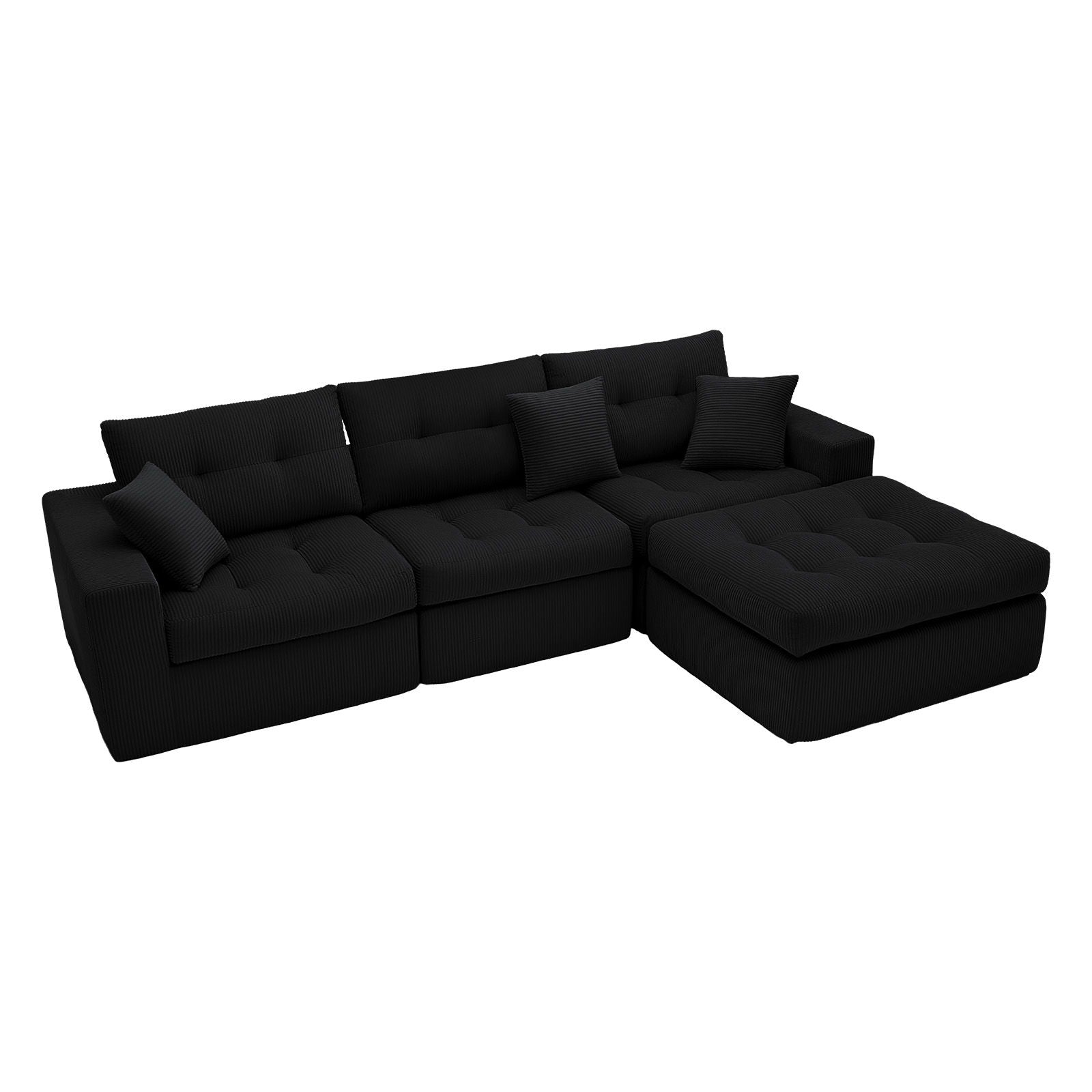 Corner Chaise L-Shaped Sectional Sofa Bed Home Essentials