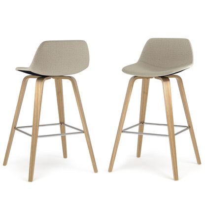 Randolph Bentwood - Upholstered Counter / Bar Height Stool (Set of 2) Simpli-Home