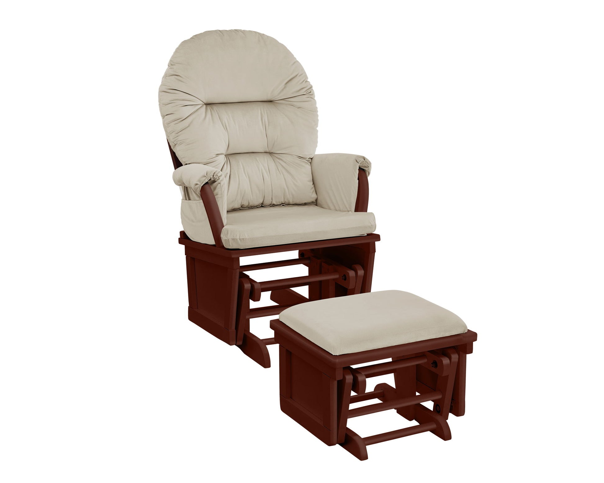 Madison - Glider & Ottoman - White Base Suite Bebe