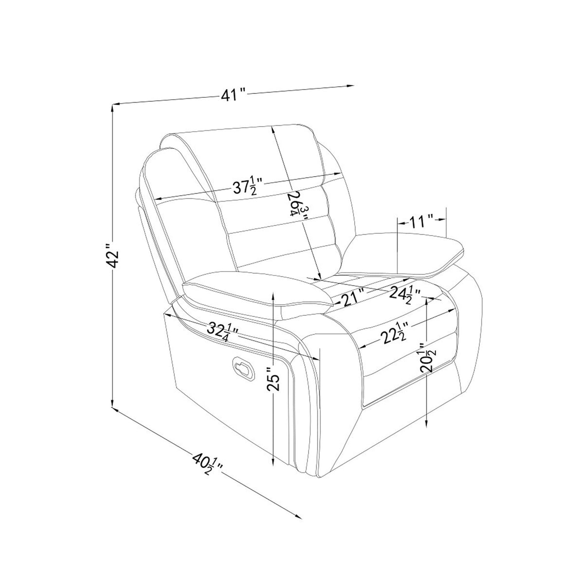 Lucius - Glider Recliner With Manual Recline - Brown Global Furniture USA