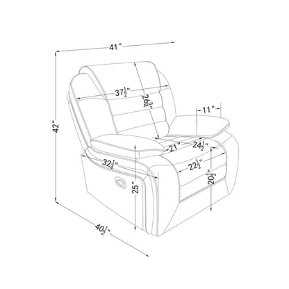Lucius - Glider Recliner With Manual Recline - Brown Global Furniture USA