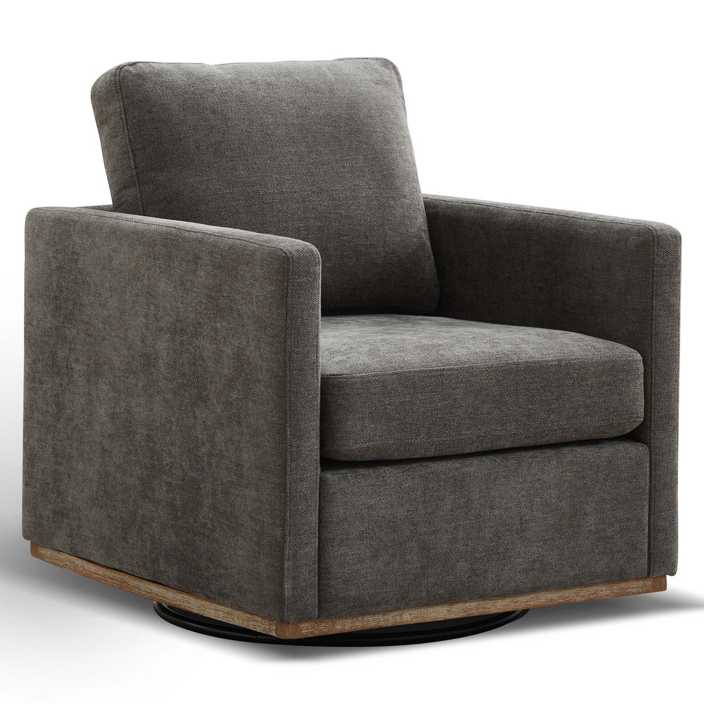 Square Upholstered Swivel Accent Chair Home Essentials