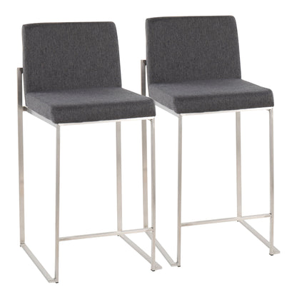 Fuji - Contemporary High Back Counter Stool, Functional Design Lumi Source
