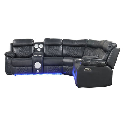 Lacrosse - Power Reclining Sectional Sofa Matrix Furniture Group