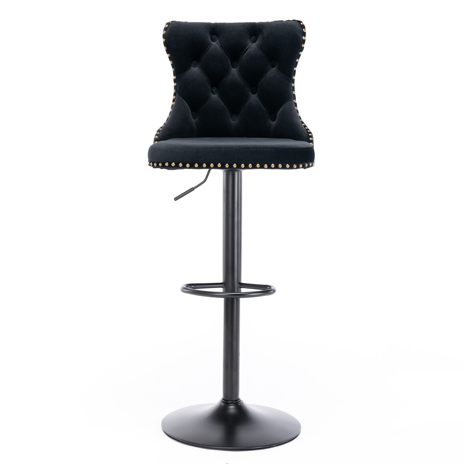 Swivel Velvet Barstools Adjusatble Seat Height, Modern Upholstered Bar Stools With Backs Comfortable Tufted For Home Pub And Kitchen Island (Set of 2) Home Essentials