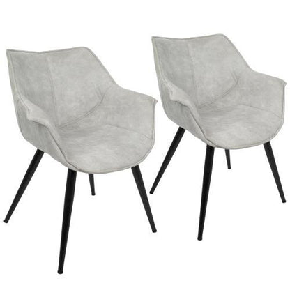 Wrangler - Industrial Chair (Set of 2) - Light Gray Lumi Source