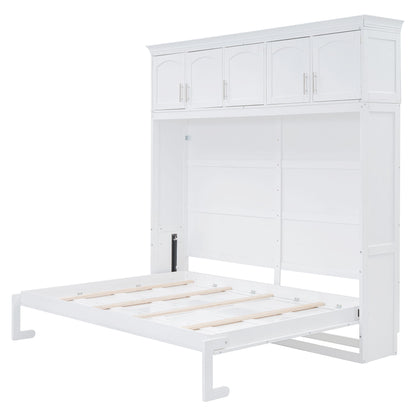 Murphy Modern Bed With Top Cabinets For Space Saving And Comfort DreamHaus