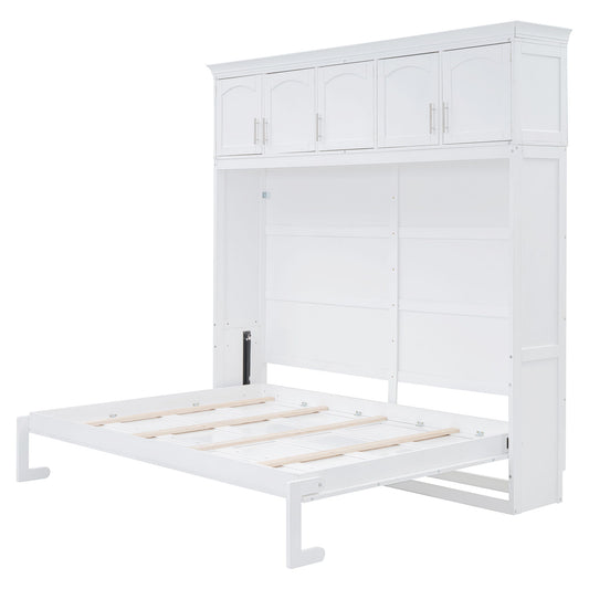 Murphy Modern Bed With Top Cabinets For Space Saving And Comfort DreamHaus