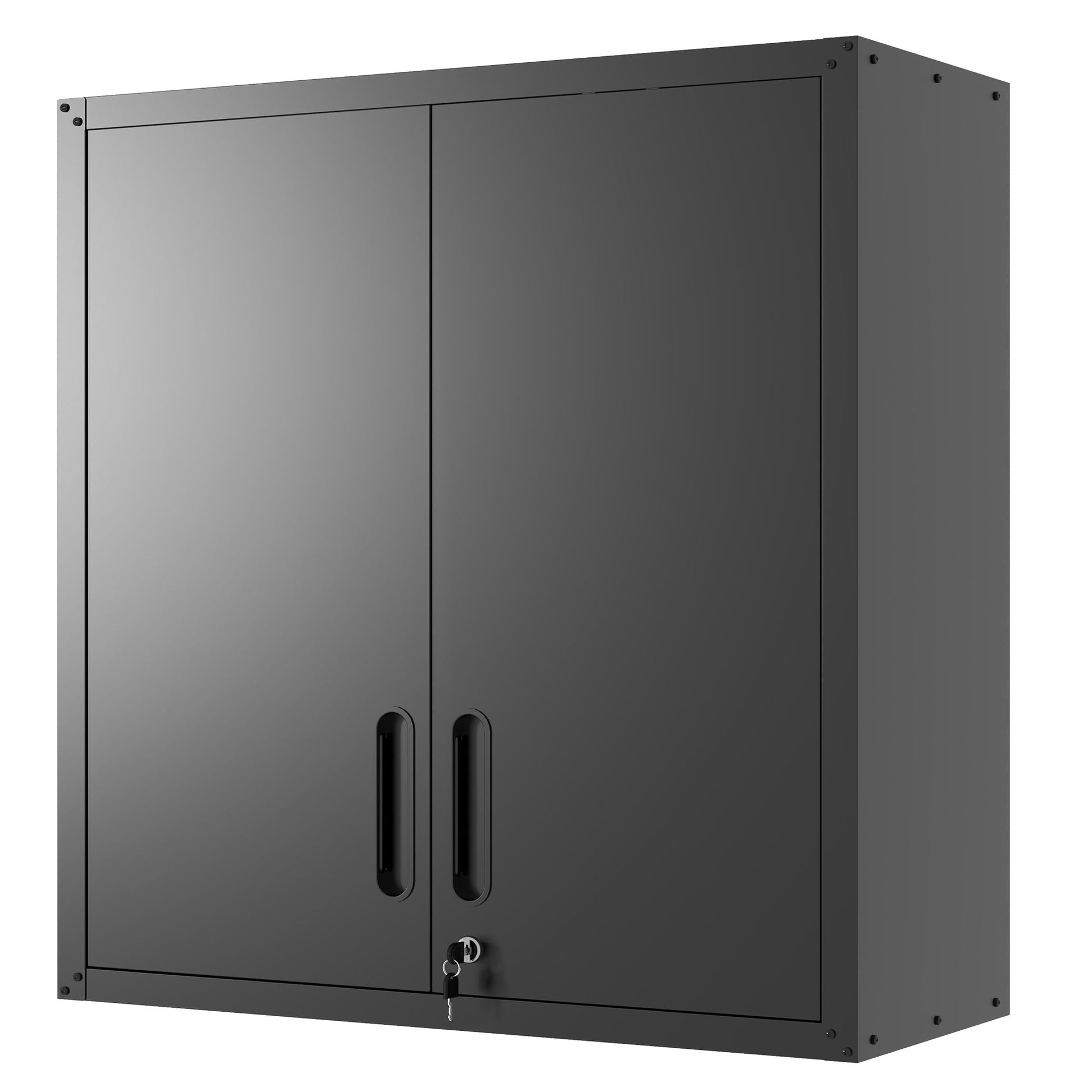 Metal Wall Mounted Tool Storage Cabinet With 2 Locking Doors, Adjustable Shelf, And Drawer Daily Nest