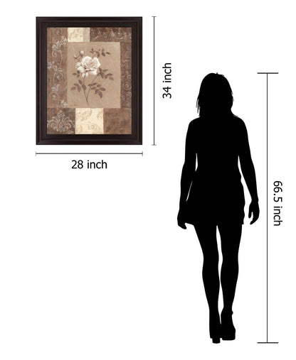 Sepia Rose Elegance - 28" x 34" Framed Wall Art Classy Art