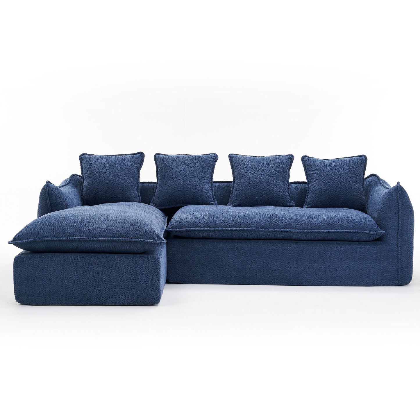 Sofa Deep Seat Sofa 3 Seater For Living Room Oversized Comfy Sofa L - Shape Sofa Couch With Chaise Home Furniture Sleeper Sectional Sofa For Apartment, Office Left Hand Facing