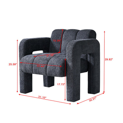 31.10" Boucle Upholstered Accent Chair Home Essentials