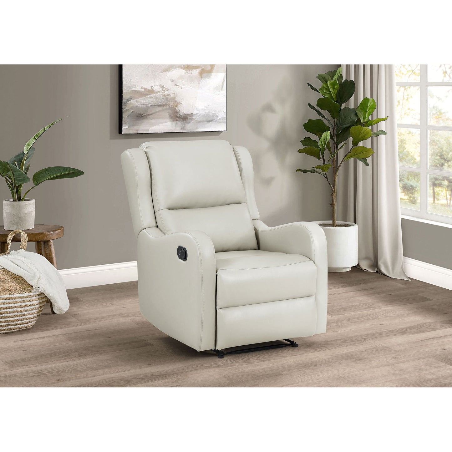 Cortland - Upholstered English Arm Recliner Chair Comfort Enhancing Lounge Chair - Ivory Furniture Max