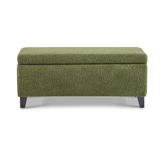Storage Ottoman With Flip Top Lid - Retro Green Noble House