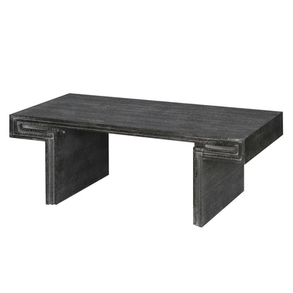 American Vintage Industrial Coffee Table, Double Tier Design Home Essentials