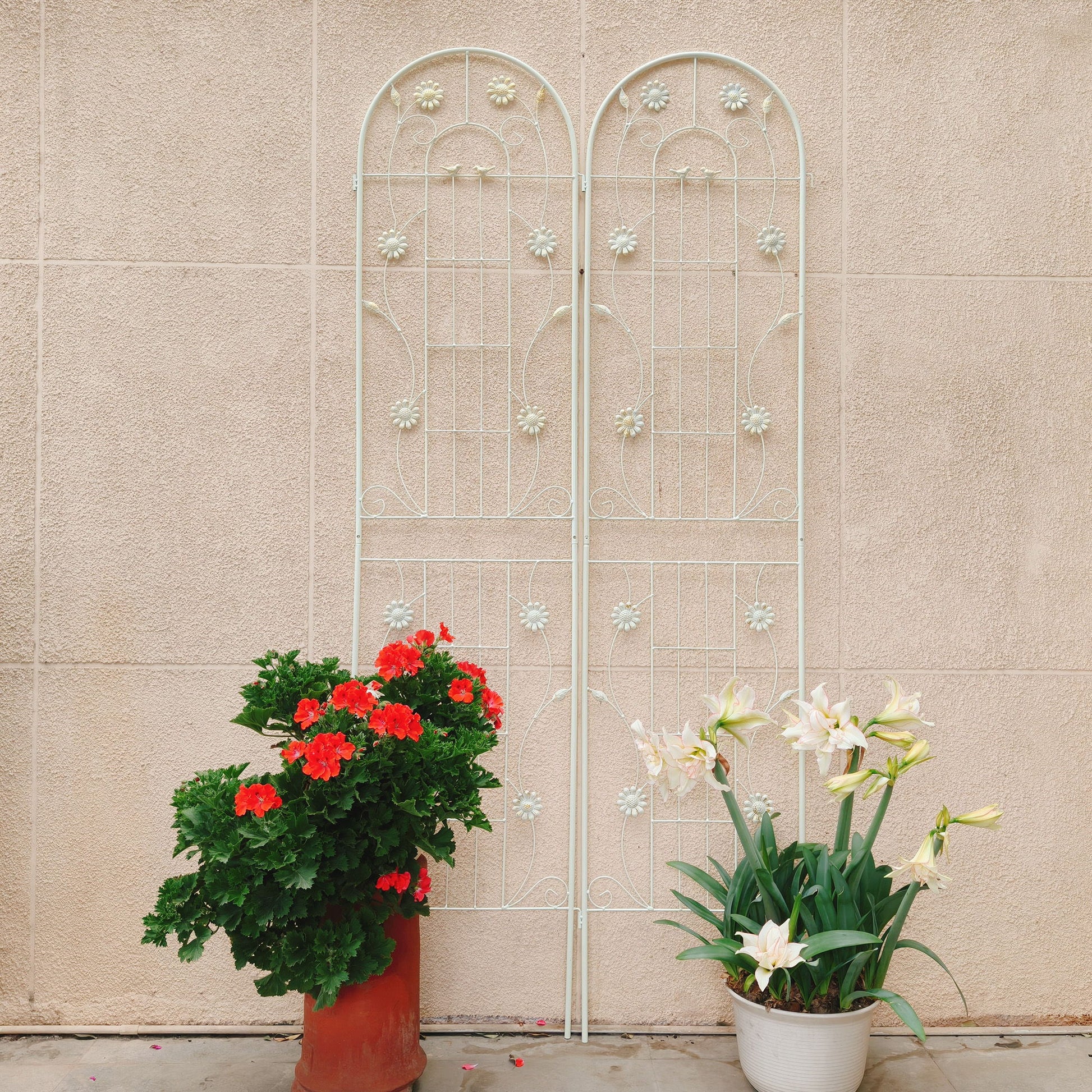 Metal Garden Trellis Rustproof Trellis For Climbing Plant Outdoor Flower Support Daily Nest