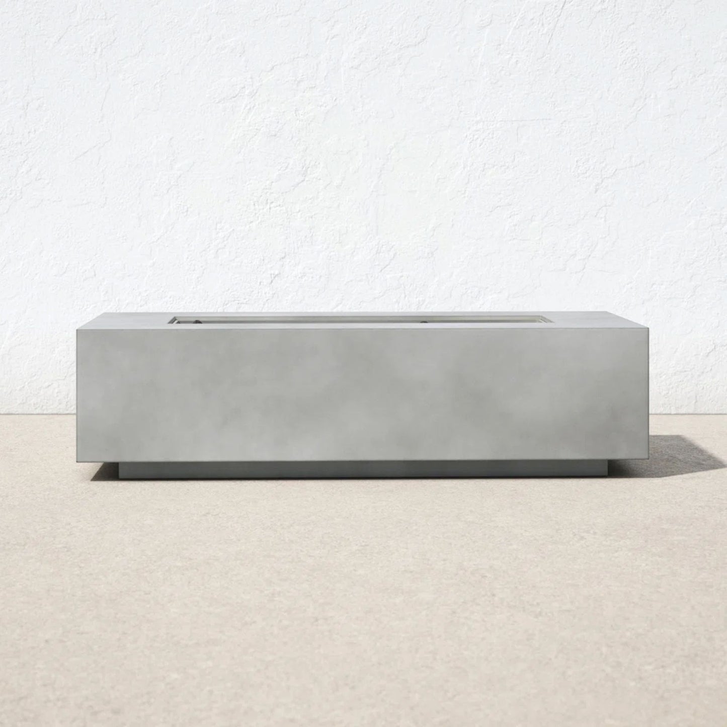 Modern Concrete Design Propane Outdoor Fire Pit Table LSI Patio Furniture