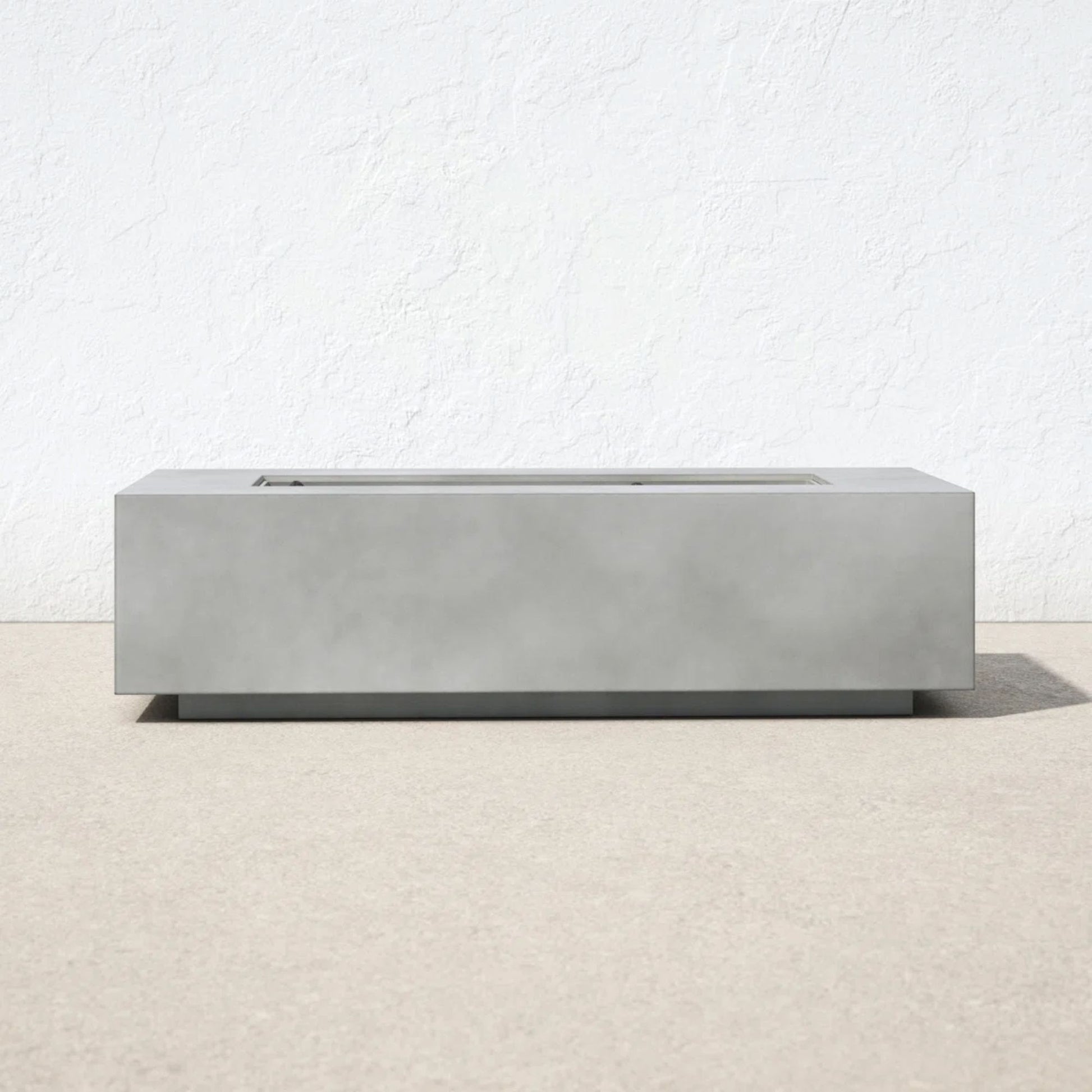Modern Concrete Design Propane Outdoor Fire Pit Table LSI Patio Furniture