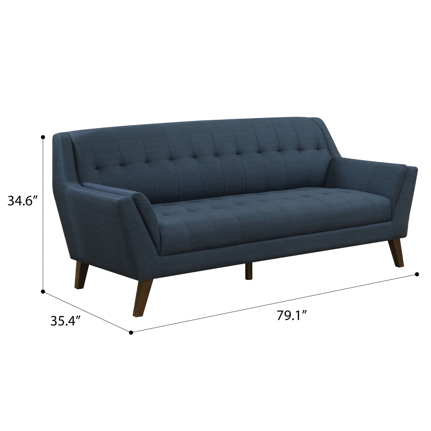 Sofa - Blue - Fabric Emerald Home