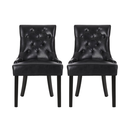 Cheney - Contemporary Dining Chair Tufted Upholstery (Set of 2) Noble House