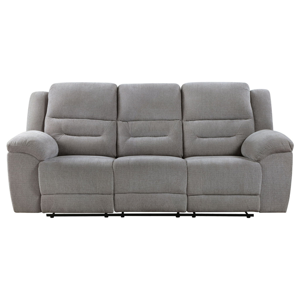 Sebring - Reclining Sofa With Manual Recline - Gray Furniture Max
