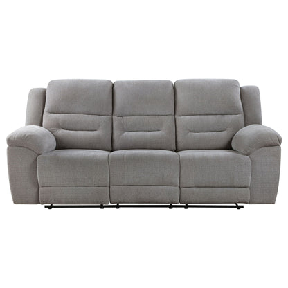 Sebring - Reclining Sofa With Manual Recline - Gray Furniture Max