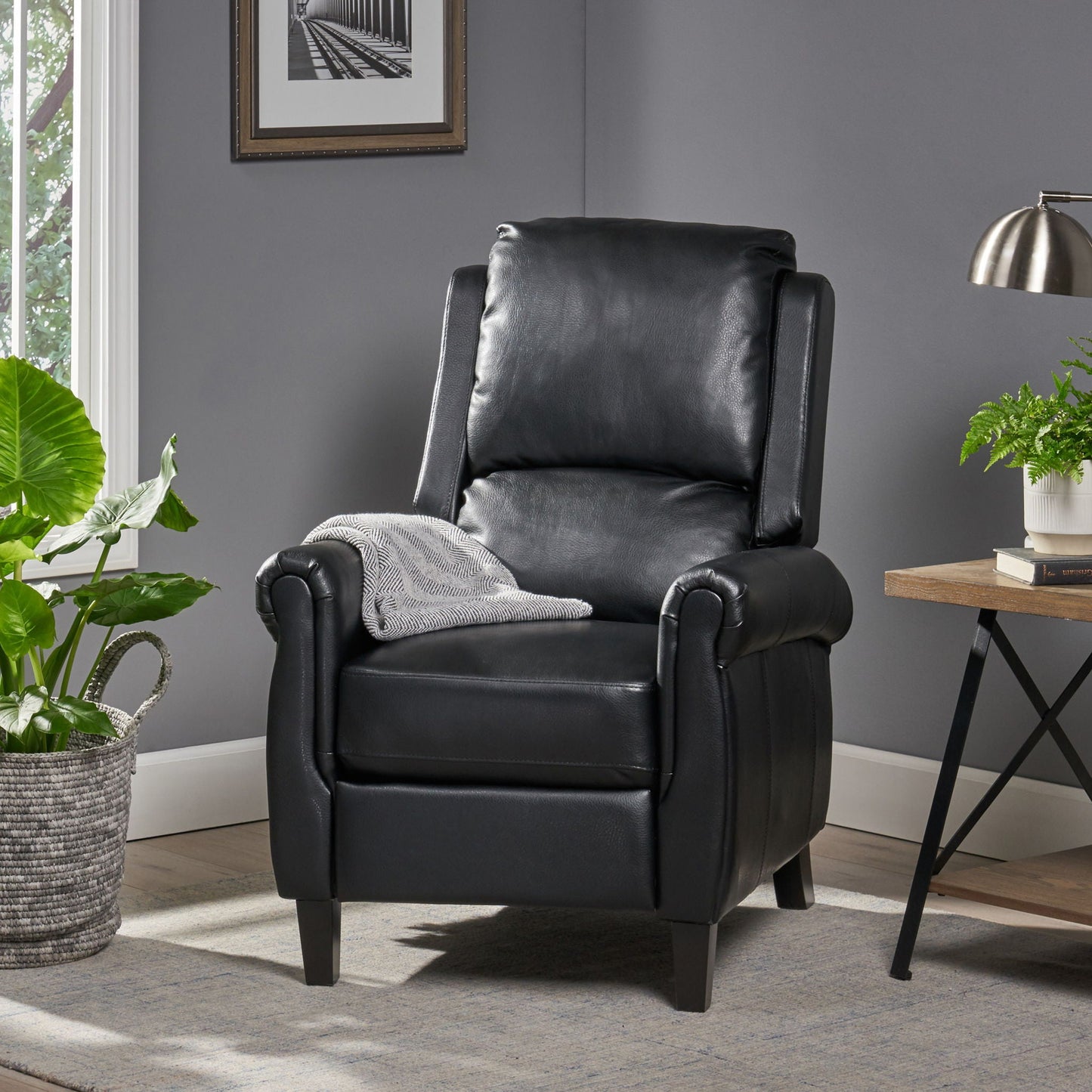 Contemporary Push Back Recliner Chair Noble House