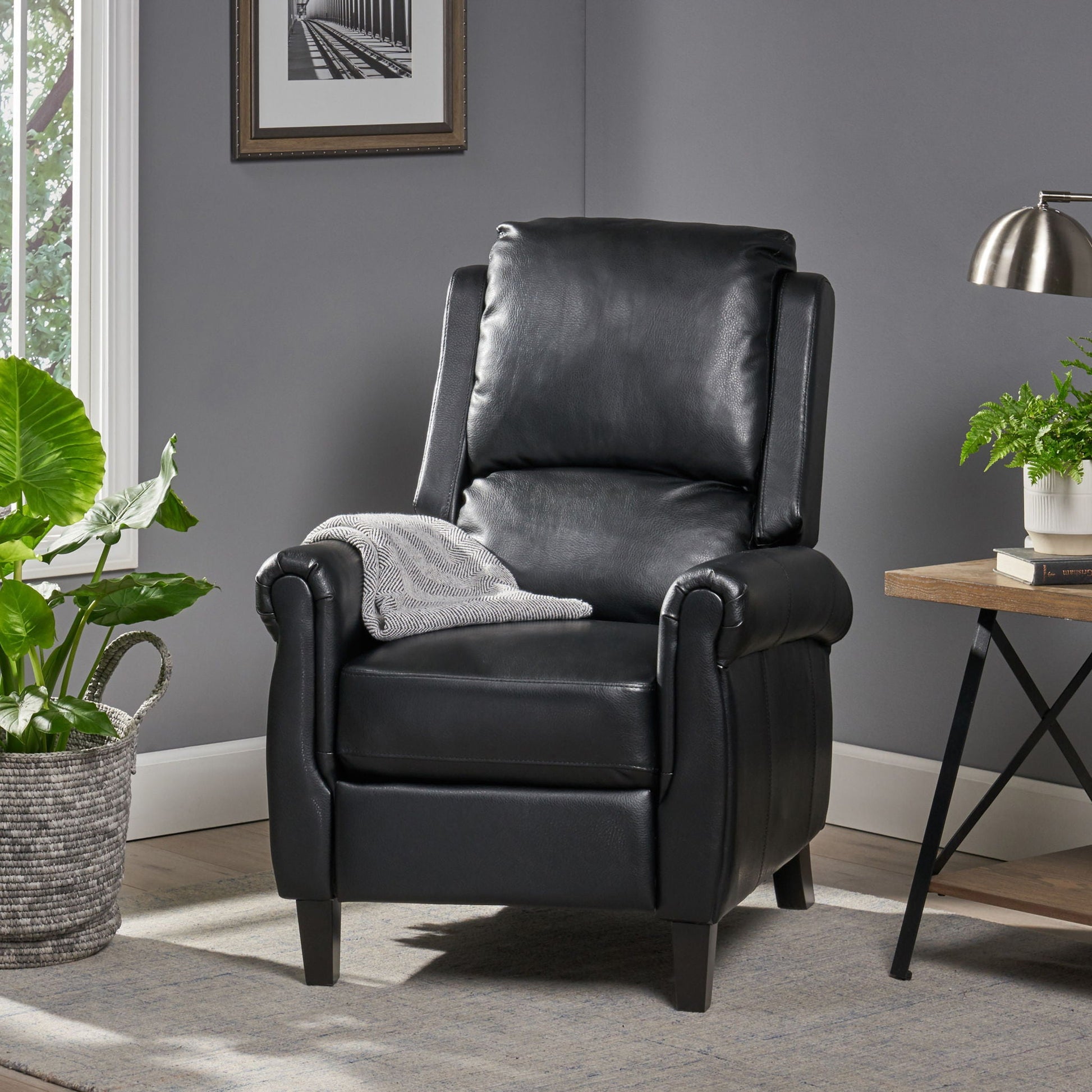 Contemporary Push Back Recliner Chair Noble House