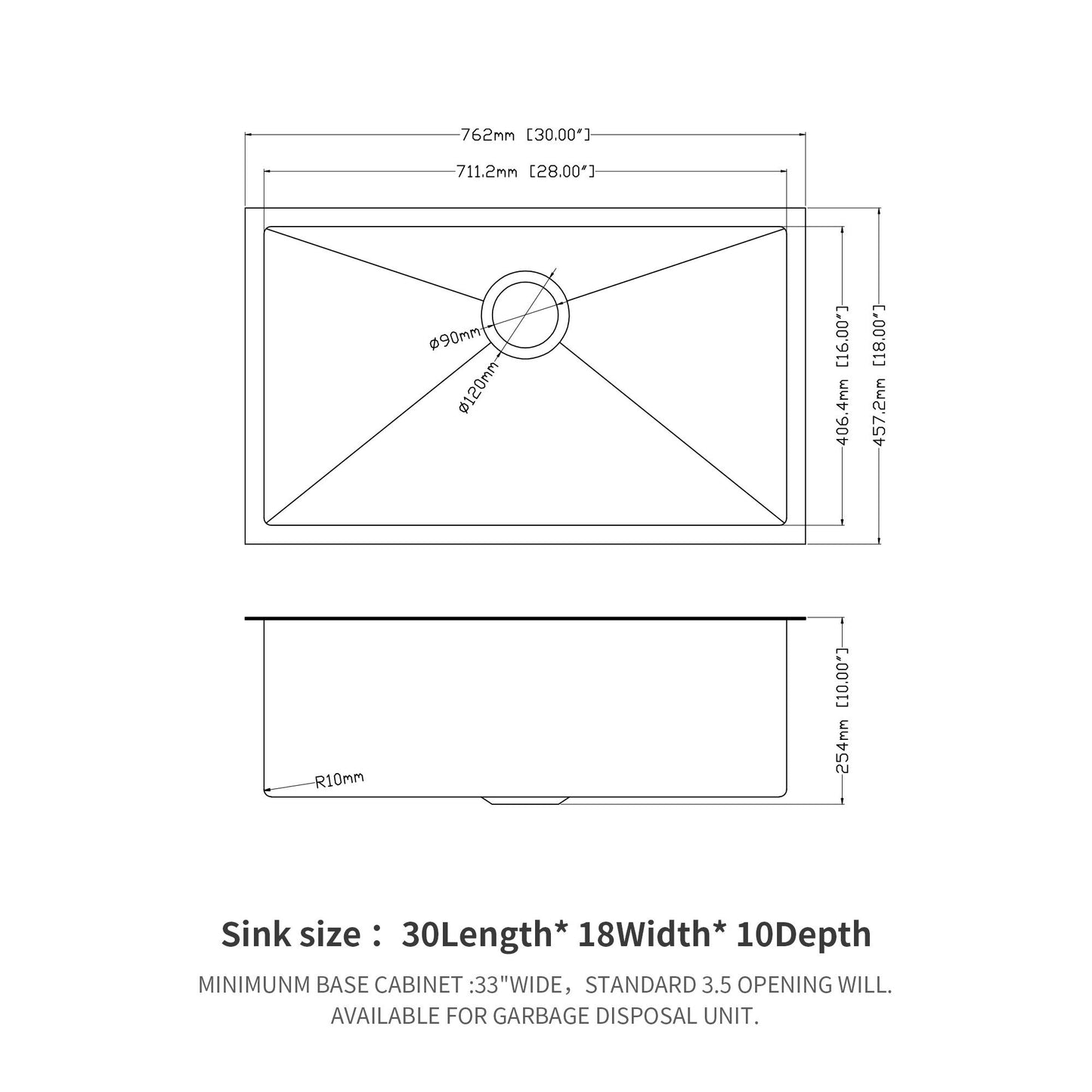 Undermount Kitchen Sink 16 Gauge Single Bowl Stainless Steel Daily Nest