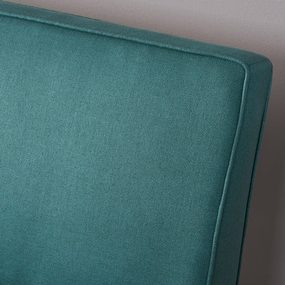 Contemporary Loveseat With Upholstered Fabric And Birch Wood Legs Noble House