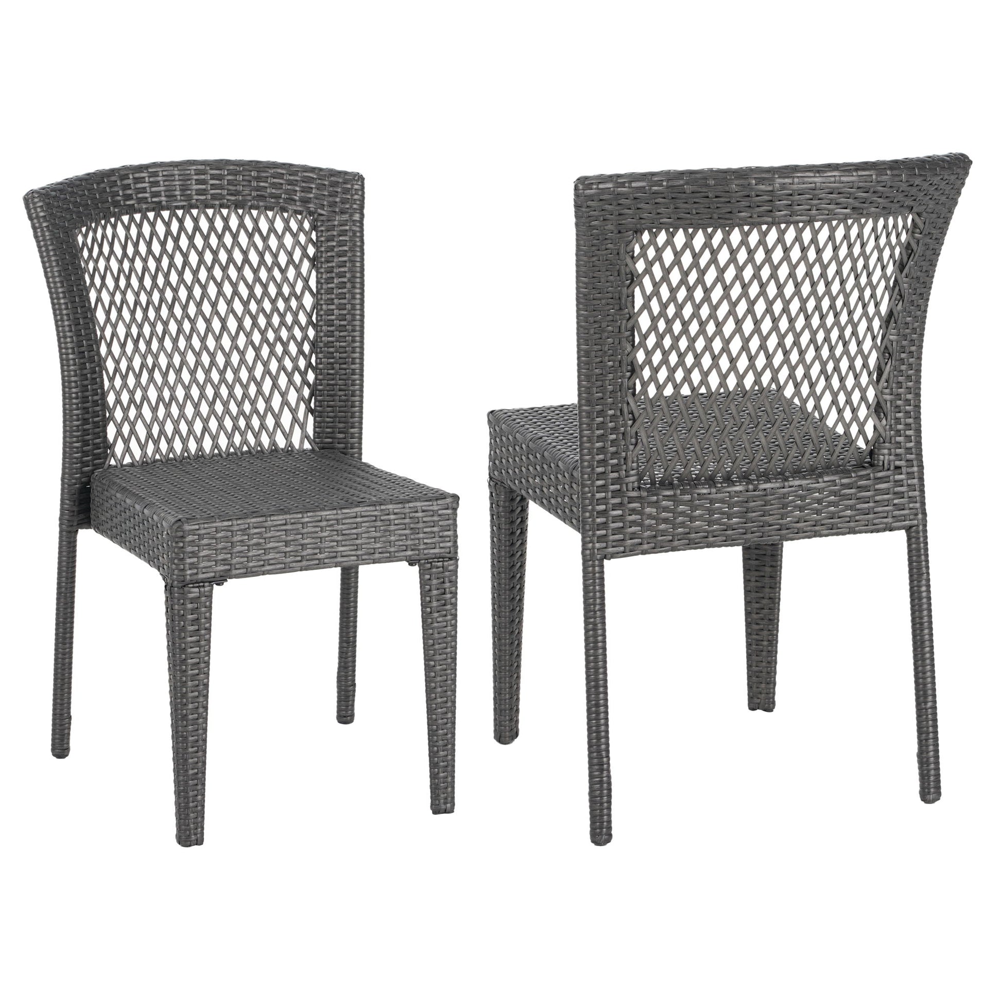 Farley - Stacking Sidechair (Set of 2) With Open Backrests - Gray Noble House