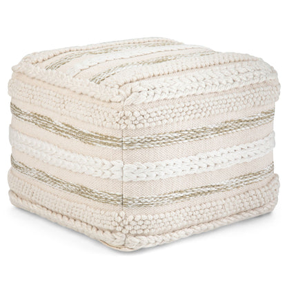 Sommer - Handcrafted Square Pouf Simpli-Home