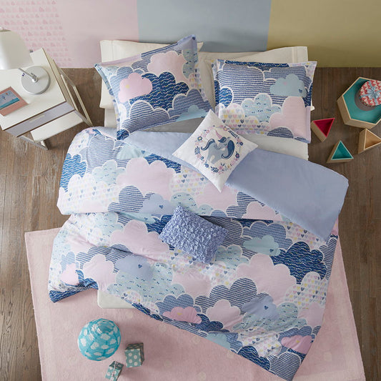Cloud - Duvet Cover Cotton Set - Blue Urban Habitat Kids