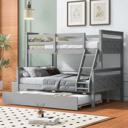 Bunk Bed With Ladder And Safety Guardrail Hearth and Haven