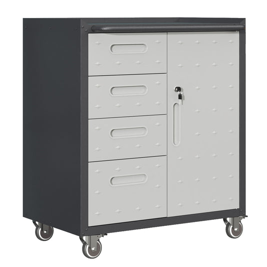 Sturdy Metal Tool Storage Cabinet With Wheels Durable Garage, Office & Home Organizer Steel Daily Nest
